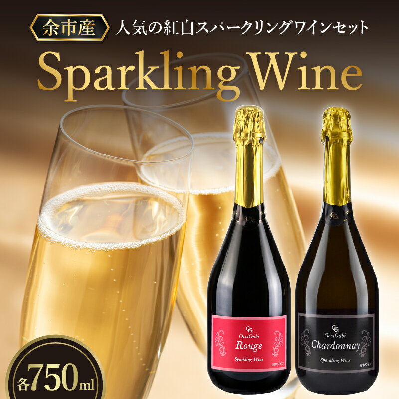 7位! 口コミ数「2件」評価「2.5」特別なおもてなしに スパークリング ワイン 紅白セット 750ml ×各1本 オチガビワイナリー 北海道 余市町産 飲み比べ ぶどう アルコ･･･ 