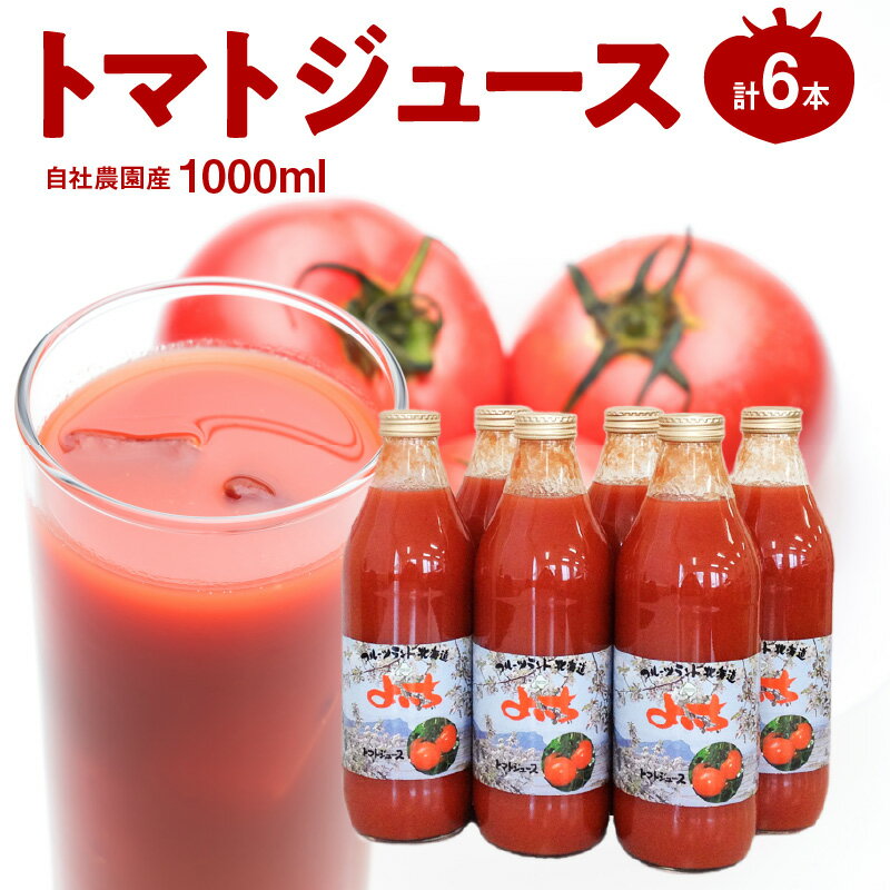 野菜ジュース 【ふるさと納税】北海道 余市町産 トマトジュース 1000ml×6本 セット トマト 100% ジュース 野菜 飲料 健康 ドリンク 野菜ジュース 健康志向 美容 美味しい ギフト お取り寄せ 送料無料