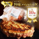 【ふるさと納税】北島豚100％使用！ヨイッチーニ旨味ハンバーグ200g×10個〈ヨイッチーニ〉 お取り寄せ 送料無料