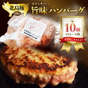 【ふるさと納税】ギフトに！北島豚100％使用！ヨイッチーニ旨味ハンバーグ200g×10個〈ヨイッチーニ〉 お取り寄せ 送料無料