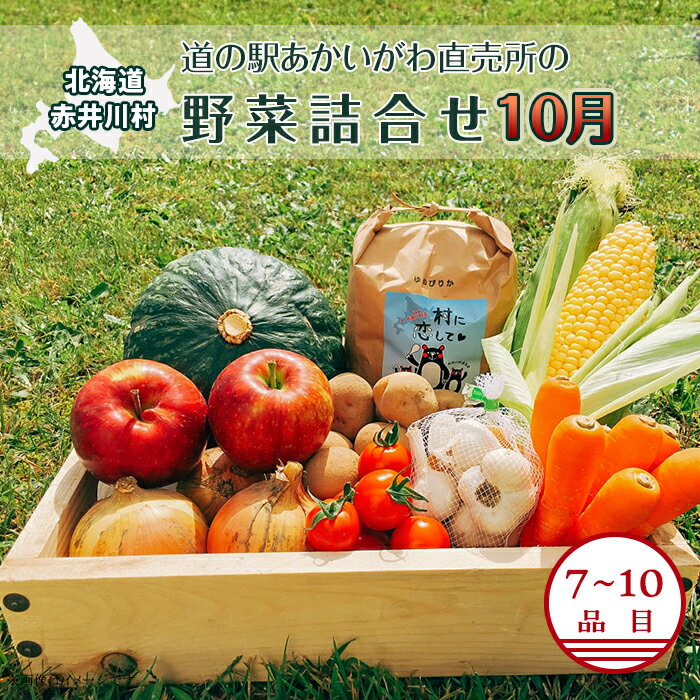 【ふるさと納税】北海道産 【10月発送】道の駅あかいがわ直売所野菜詰合せのサムネイル