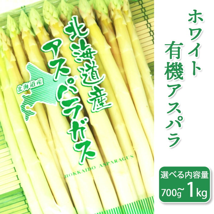 北海道産 有機JAS認定 有機 選べる 内容量 ホワイトアスパラ 2026年産 先行予約 新鮮 旬 お取り寄せ 産地直送 送料無料 ホワイト 特大 3L 2L L 旬野菜 [ホワイト]新見ファーム有機アスパラ新見ファームの有機アスパラ
