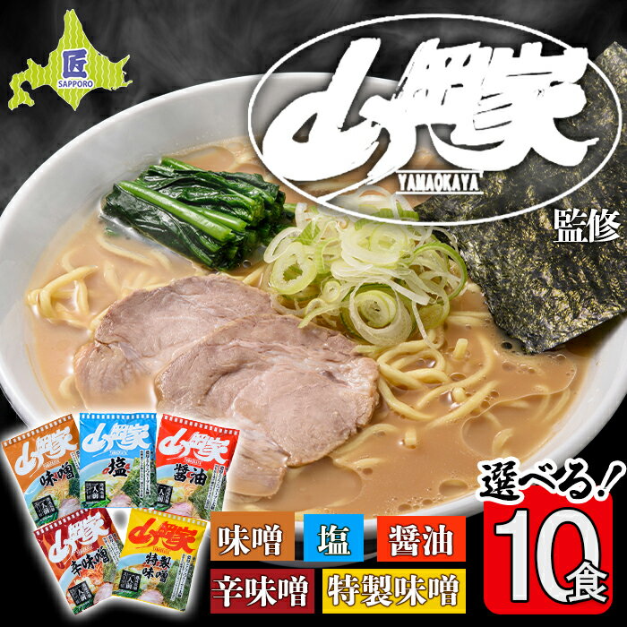 【ふるさと納税】山岡家ラーメン 選べる10食セット 5つの味