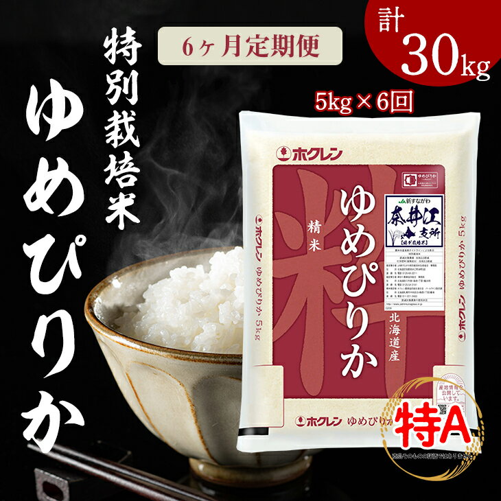 【ふるさと納税】日経トレンディ「米のヒット甲子園」大賞受賞『特栽米ゆめぴりか5kg』定期便！毎月1...