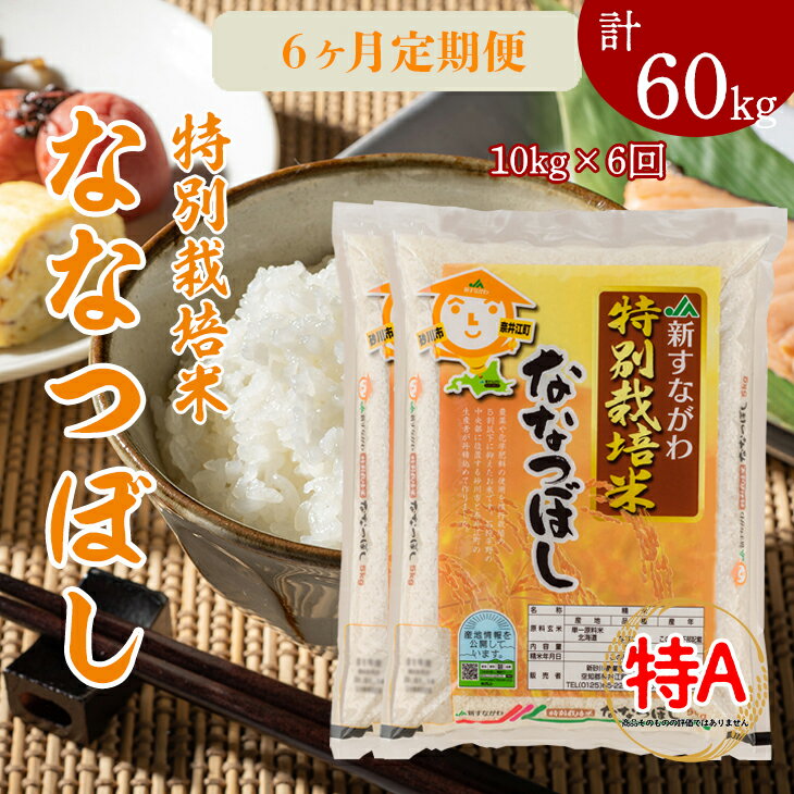 10位! 口コミ数「0件」評価「0」『特別栽培米ななつぼし5kg×2』定期便！毎月1回・計6回お届け