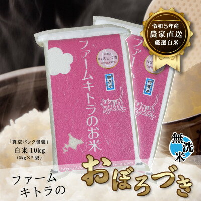 【ふるさと納税】【令和5年産】おぼろづき白米5kg×2無洗米【1454844】