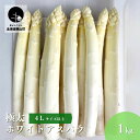 11位! 口コミ数「1件」評価「5」北海道栗山町産 極太ホワイトアスパラ(4Lサイズ以上)1kg オジファーム