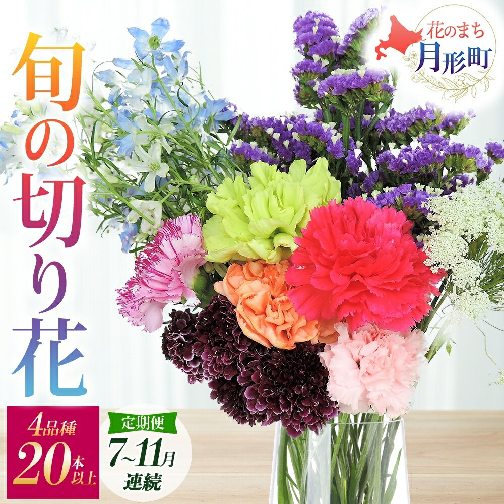 【ふるさと納税】［2024年7月～11月まで5ヵ月連続お届け］生産者直送！旬の花詰め合わせ〔4品種20本以上保証〕　【定期便・ 花束 お祝い ギフト 切花 ブーケ 詰め合わせ 産地直送 】　お届け：2024年7月中旬～11月末まで