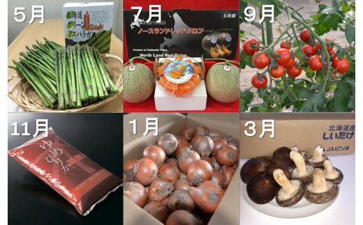 農産物年間定期便(全6回)