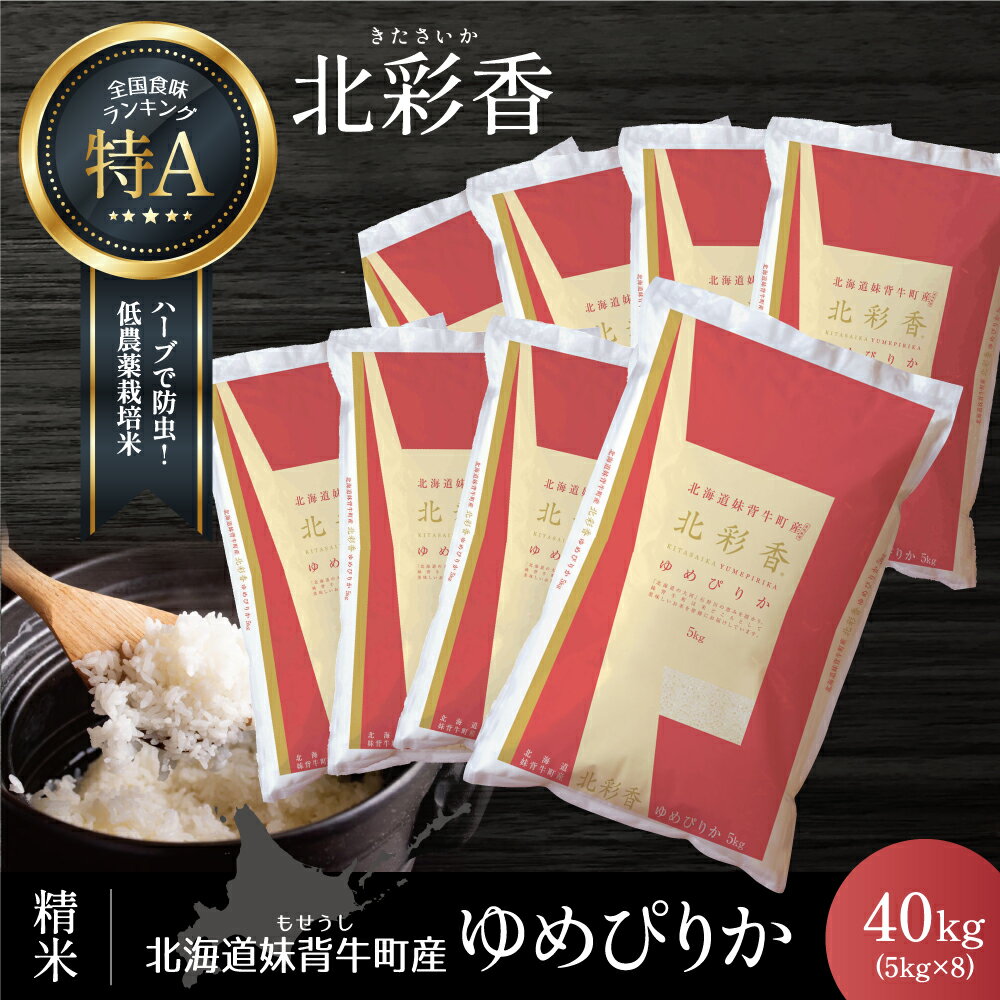 新米予約 令和6年産 妹背牛産白米40kg（一括）（11月発送） 北海道 特A ゆめぴりか もせうし 新米