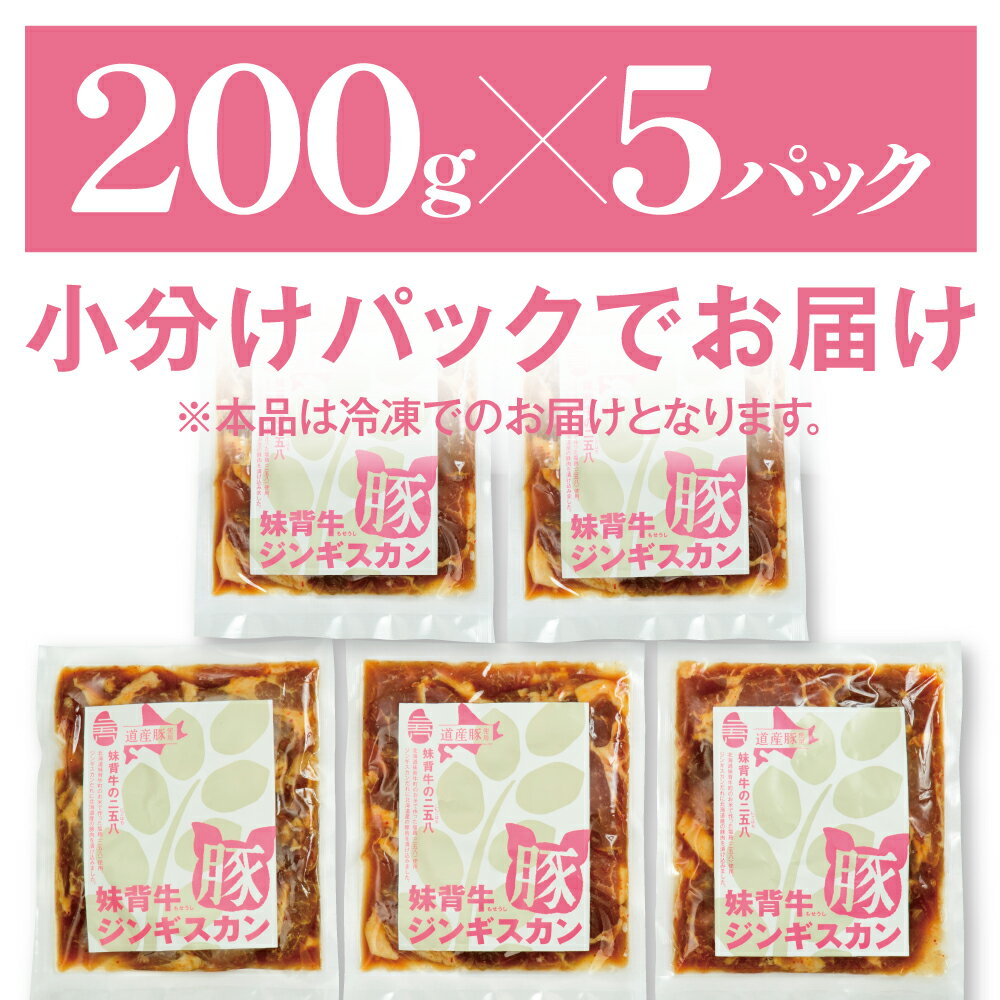 【ふるさと納税】妹背牛 豚ジンギスカン （200g×5袋） 北海道 送料無料 お肉