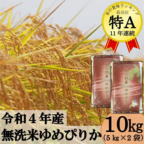 【ふるさと納税】ふるさと納税 米 無洗米 令和4年産 ゆめぴりか 10kg