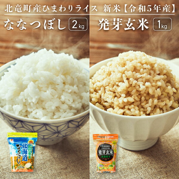 【ふるさと納税】 【令和5年産】ななつぼし お米、発芽玄米 計3kg 低農薬米 北海道 北竜町産