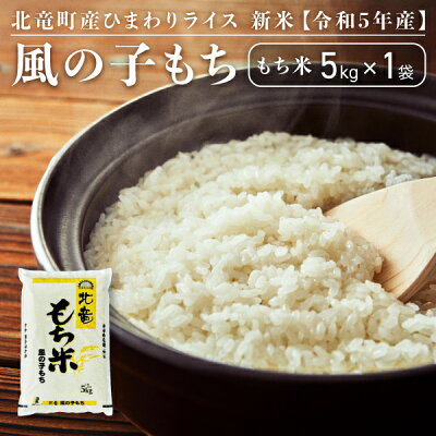 楽天ふるさと納税　【ふるさと納税】【令和5年産】 風の子もち もち米 5kg 低農薬米 北海道 北竜町産