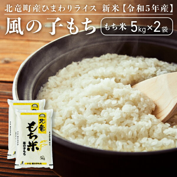 [令和5年産] 風の子もち もち米 10kg 低農薬米 北海道 北竜町産