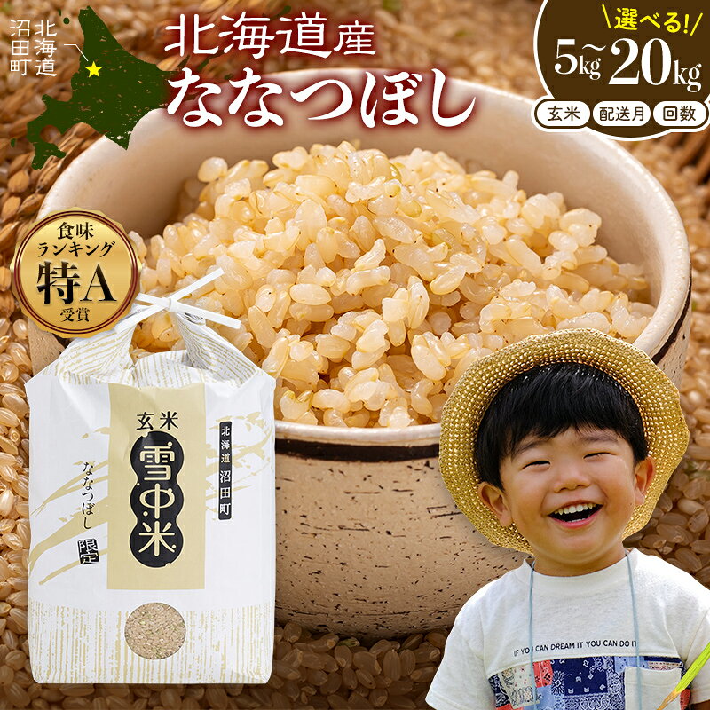 令和8年産 ななつぼし＜定期便＞ 連続 隔月 5kg 10kg 20kg 10月～6月 北海道 北海道米 ブランド米 雪中米 特Aランク 米 お米 白米 ご飯 ごはん 3028-01var