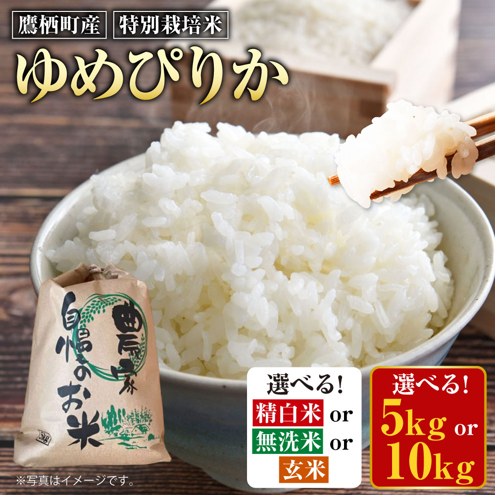 【ふるさと納税】【令和7年産】 ゆめぴりか （選べる 精白米 無洗米 玄米 / 5kg or 10kg）22000円 ～ 46000円 2万2000円 ～ 4万6000円 米 お米 こめ おこめ 特別栽培米 ご飯 白ご飯 玄米ご飯 国産 北海道産 鷹栖町産 北海道 鷹栖町 送料無料
