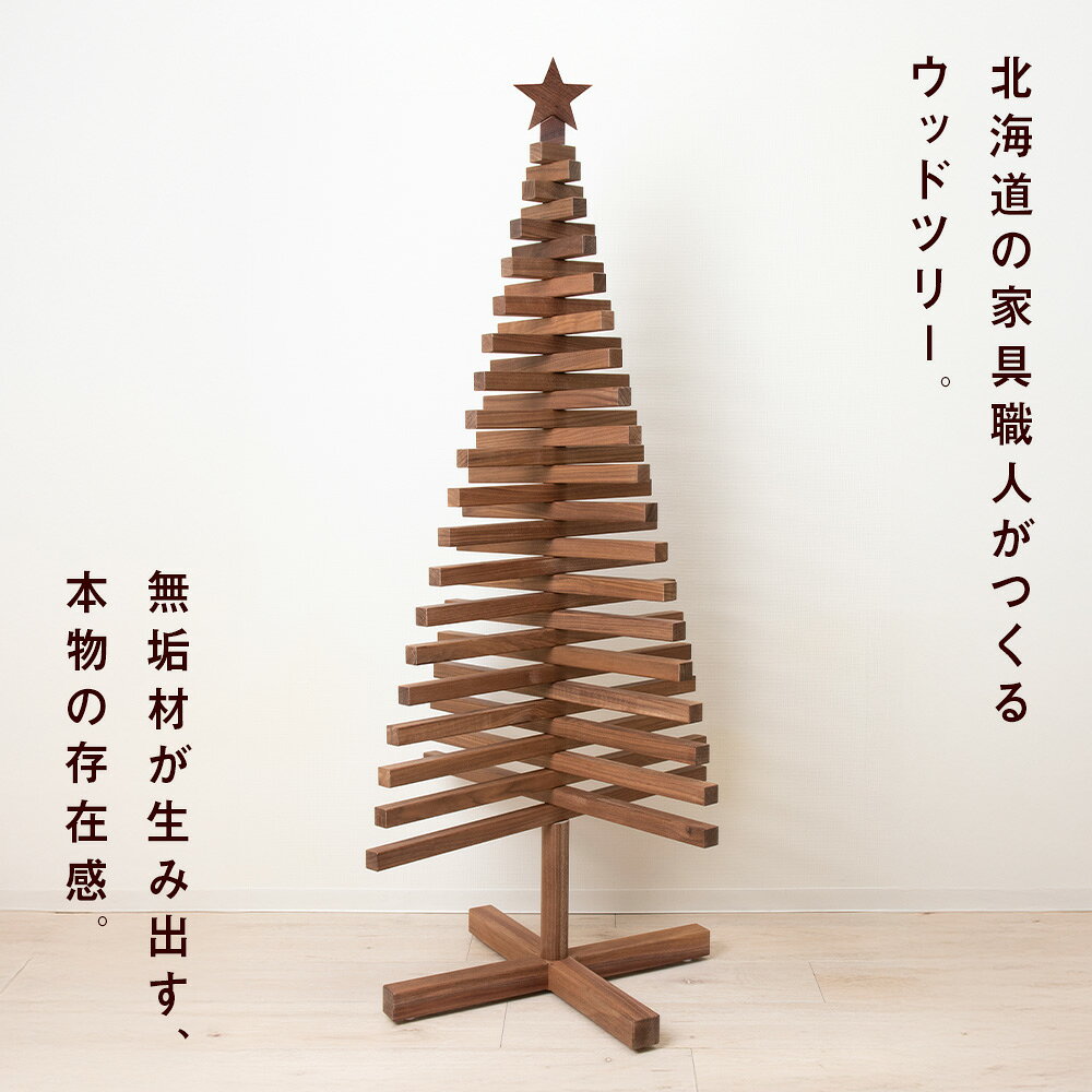 【ふるさと納税】クリスマスツリー・BW材 Lサイズ ＜松田工芸＞インテリア イベント アクセサリースタンド ウッドツリー 雑貨 日用品 木製 インテリア 組み立て オーナメント 北海道 東神楽町 ふるさと納税 北海道