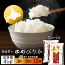 【ふるさと納税】【お米の定期便】ゆめぴりか 2kg×2袋 《