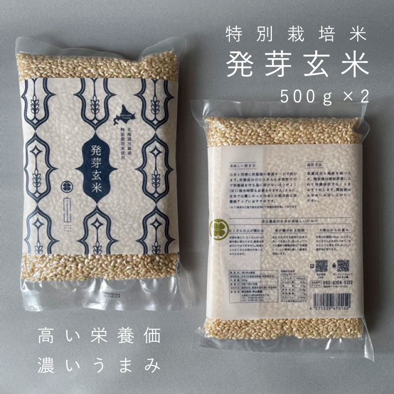 【ふるさと納税】 発芽玄米 特別栽培米 1kg 500g×2 無洗米 玄米 当麻町 舟山農産 北海道産 北海道米 5000円 4000円 以下 アレンジ 健康 食品 送料無料 お取り寄せ