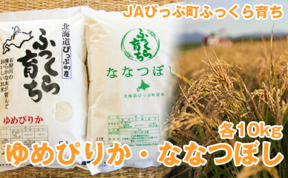 2023年産　JAぴっぷ町　ゆめぴりか10kg　ななつぼし10kg　精米20kgセット