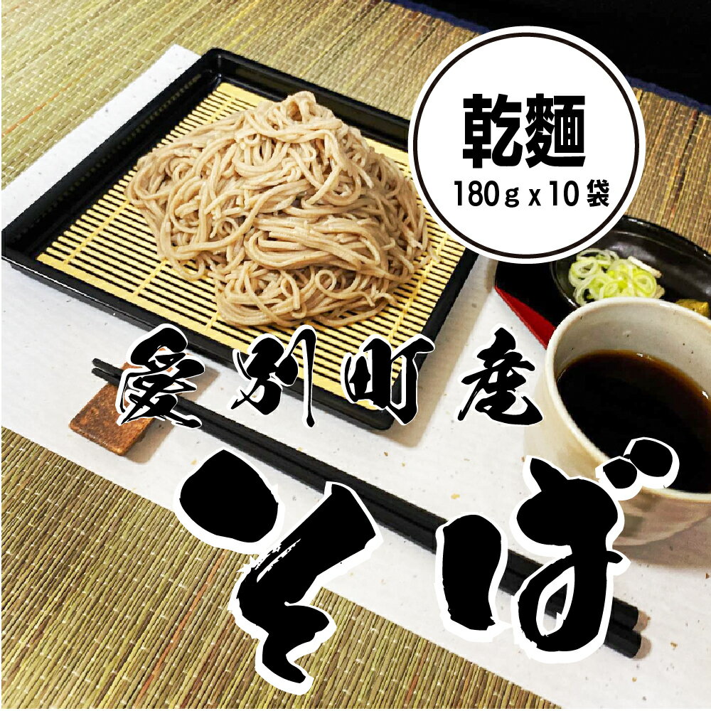 【ふるさと納税】そば 乾麺 180g×10袋 国産 北海道愛