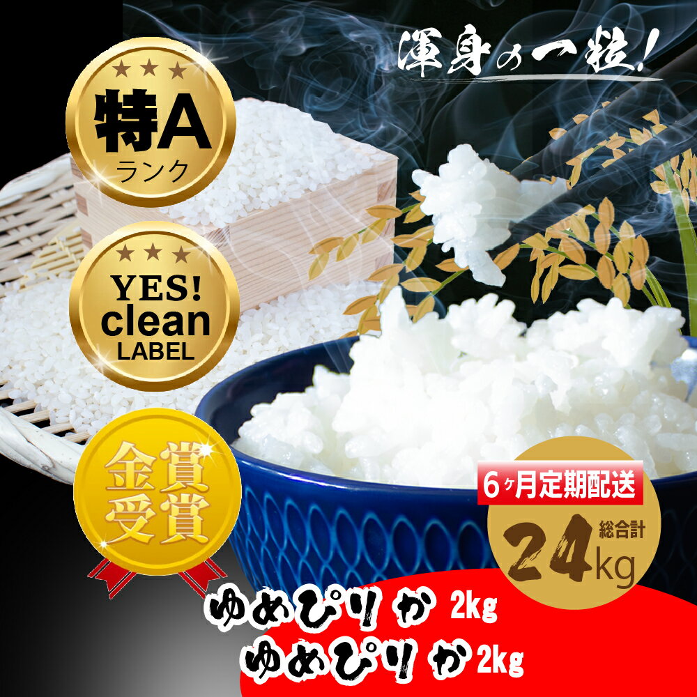 【ふるさと納税】 愛別町産米 （ゆめぴりか2kg×2袋） 6ヶ月定期配送米 ゆめぴりか 北海道産 白米 精米 送料無料 おこめ こめ 愛別米 【A45326】