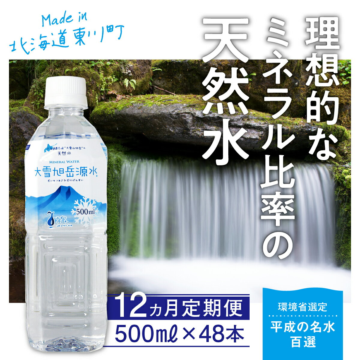 24位! 口コミ数「0件」評価「0」【名水百選】【12回定期便】「大雪旭岳源水」（500ml×48本）【株式会社 大雪水資源保全センター】