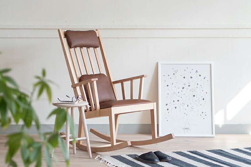 【ふるさと納税】M-chair Rrocking〈ブラウン革〉