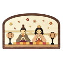 【ふるさと納税】木製寄木ひな人形 壁掛けタイプ