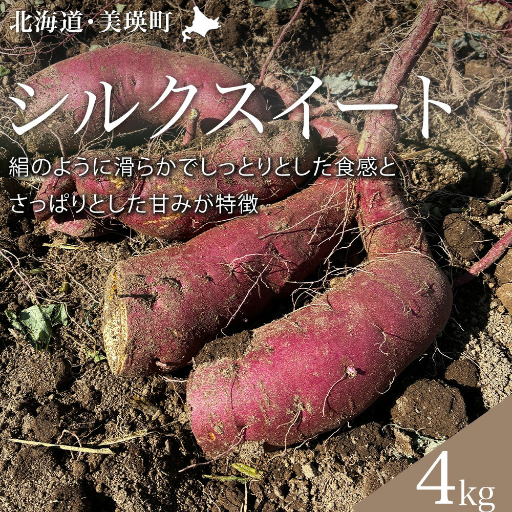 さつまいも (シルクスイート)4kg 黒木農場 | 北海道 スイーツ スイートポテト 送料無料 秋野菜 4kg イモ 芋 いも ポテト [015-134]