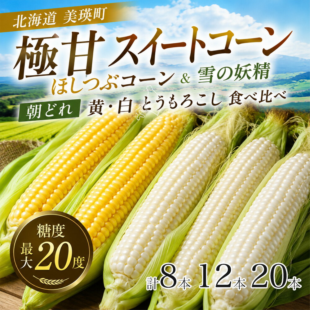 【ふるさと納税】【令和8年産予約受付】とうもろこし（ほしつぶコーン＆雪の妖精）...