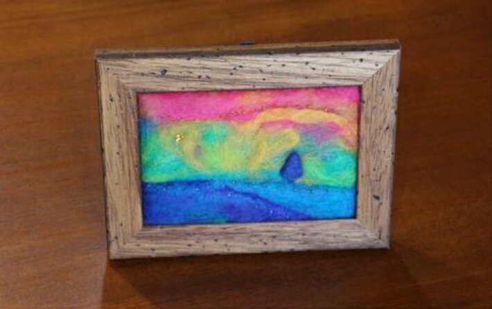 注目の ふるさと納税 012 13 手織屋 雪蟲工房 フェルト絵 一番星と一本の木 最適な材料 Www Declicgestion Fr