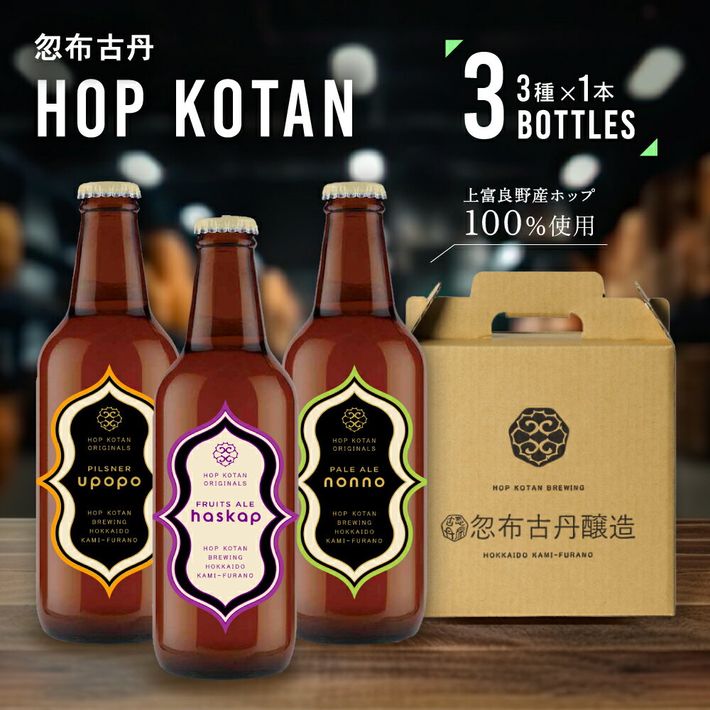 地ビール 【ふるさと納税】HOP KOTAN 定番ビール3本セット（3種各1本）　【お酒・地ビール・酒・クラフトビール】