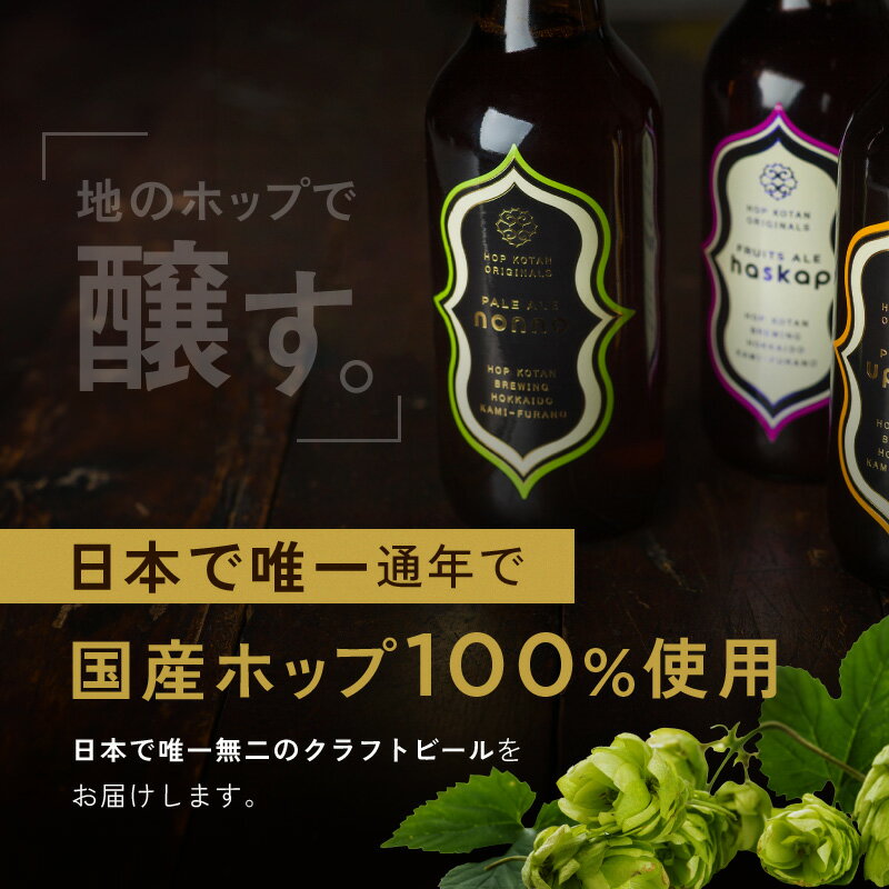 【ふるさと納税】クラフトビール HOP KOTAN 定番ビール 24本 セット 定番3種各8本 ビール 発泡酒 地ビール お酒 酒 アルコール ギフト 贈り物 プレゼント 北海道 上富良野町