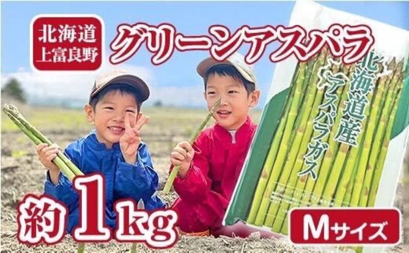 【ふるさと納税】【2024年分先行予約】アスパラ専門農家の特選グリーンアスパラ1kg（M）アスパラガス 原農園 あすぱら 野菜 北海道 上富良野町 令和6年発送　【アスパラガス・野菜・グリーンアスパラ・アスパラ・1kg】　お届け：2024年5月中旬～6月中旬まで