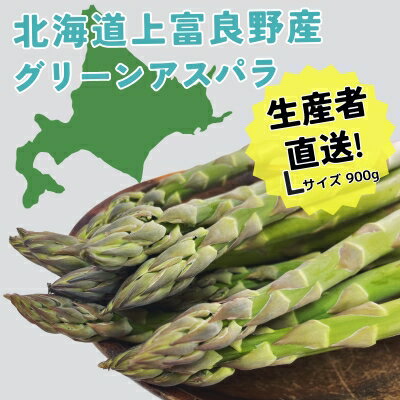 【2024年発送！】北海道 上富良野産 アスパラガス Lサイズ 900g アスパラ 上富良野町 令和6年発送 先行受付 野菜 やさい　【0】　お届け：2024年4月以降順次出荷