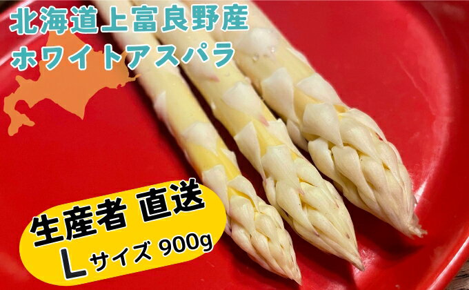 【ふるさと納税】【2024年発送！】北海道 上富良野産 ホワイトアスパラガス Lサイズ 900g アスパラ ホワイトアスパラ 上富良野町 令和6年発送 先行受付 野菜 やさい　【0】　お届け：2024年5月末頃まで順次出荷