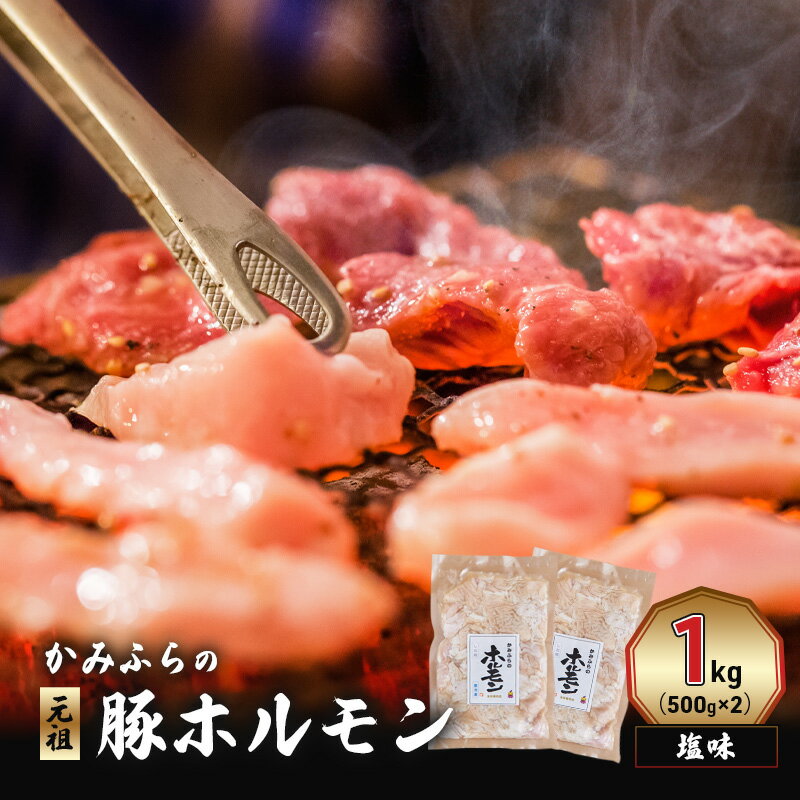 かみふらの「元祖」豚ホルモン 塩味(1kg) 焼肉 バーベキュー BBQ ほるもん 塩 上富良野町 北海道 お届け:2025年9月下旬〜2026年6月末まで