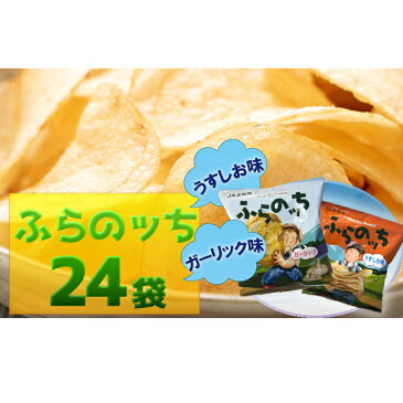 【ふるさと納税】ふらの産ポテトチップス【ふらのっち】うすしお味＆ガーリック味セット　【ポテトチップス　ジャガイモ　うすしお　ガーリック　芋　菓子　スナック　じゃがいも】