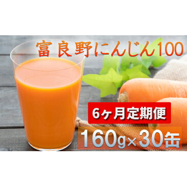 【ふるさと納税】【6ヵ月連続お届け】JAふらの人参ジュース【富良野にんじん100】30缶セット 【定期便・果汁飲料・野菜飲料・にんじんジュース・人参・野菜/人参・飲料類・缶・ニンジン】