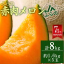 【ふるさと納税】2025年夏発送 メロン 北海道 ふらの 赤肉メロン 1.6kg×5玉 JAふらの 厳選 産地直送 赤肉 富良野メロン フルーツ 果物 果実 旬...