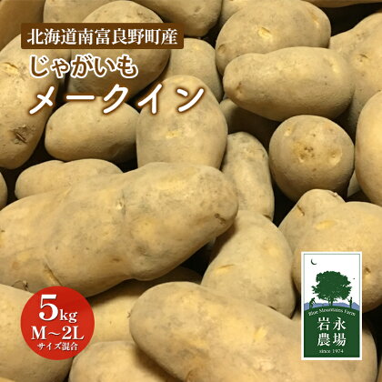 北海道 南富良野町 じゃがいも「メークイン」5kg(M～2Lサイズ混合) じゃがいも ジャガイモ メークイン 野菜 やさい　【 北海道野菜 北海道産じゃがいも 】　お届け：2024年11月上旬より順次発送