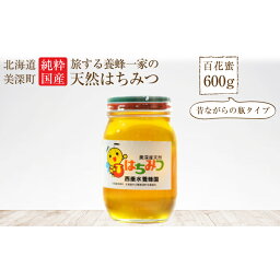 【ふるさと納税】北海道美深産 天然はちみつ600g（瓶）　【蜂蜜・はちみつ】