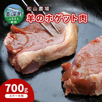 【ふるさと納税】松山農場の羊のホゲット肉ステーキ用700g【北海道美深町】　【羊肉・ラム肉】 1