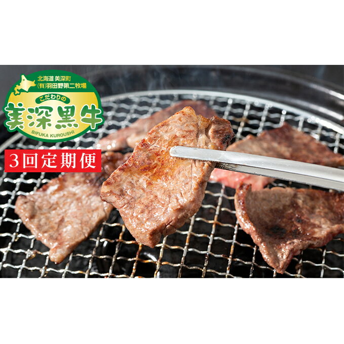 13位! 口コミ数「0件」評価「0」北海道産 黒牛カルビ焼肉定期便（500g×3）【こだわりの美深黒牛】　【定期便・お肉・牛肉・焼肉・バーベキュー・牛肉炒め物・カルビ焼肉・美深･･･ 