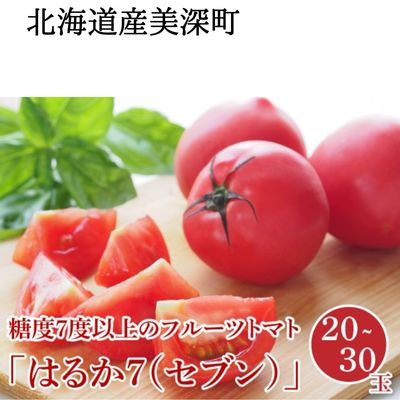 【ふるさと納税】糖度7度以上 フルーツトマト はるか7（セブン）20〜30玉 北海道 美深町産　【 野菜 夏野菜 緑黄色野菜 北海道産 極上トマト 】　お届け：2023年7月上旬〜2023年10月上旬までのサムネイル