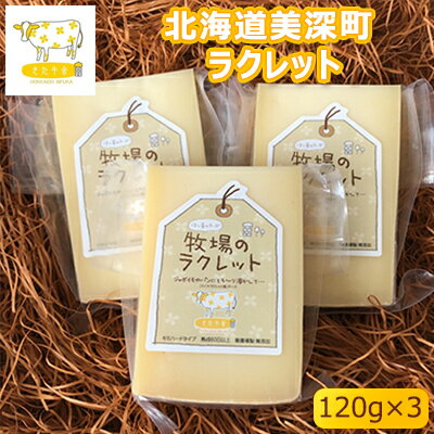 北海道美深町 ラクレット120g×3[北ぎゅう舎] [加工食品・乳製品・チーズ]