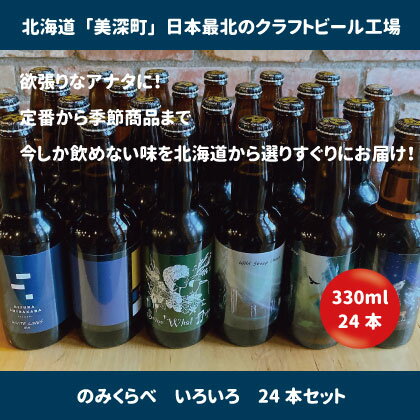 【ふるさと納税】美深のクラフトビール のみくらべ 24本セット【北海道美深町】 【 お酒 地ビール アルコール アルコール飲料 家飲み 宅飲み 飲み会 晩酌 北海道ビール 飲み物 ご当地ビール 】…