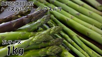 楽天ふるさと納税　【ふるさと納税】令和6年春出荷分　北海道中川町産ハウス栽培グリーンアスパラ　2Lサイズ　1kg